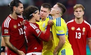 Венгрия ва Украина футболчилари жанжаллашди