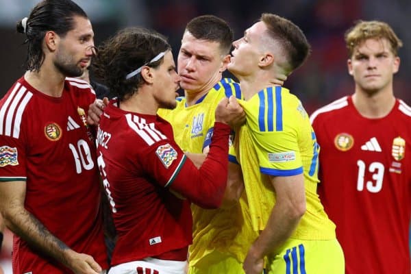 Венгрия ва Украина футболчилари жанжаллашди