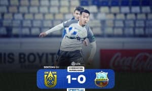 ОКМК бир киши кам бўлиб қолган "Бунёдкор"ни мағлуб этди