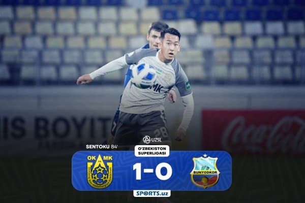 ОКМК бир киши кам бўлиб қолган "Бунёдкор"ни мағлуб этди