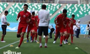 КХДР термаси Ўзбекистонга қарши ўйин олдидан машғулот ўтказди (фоторепортаж)