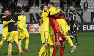 ПАОК - БАТЭ 1:3 (видео)