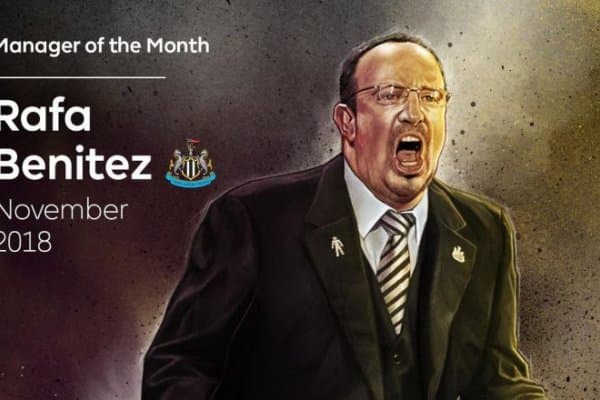 Рафаэль Бенитес АПЛнинг ноябрь ойидаги энг яхши мураббийи деб топилди