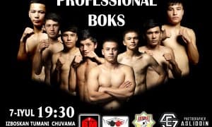 Андижонда профессионал бокс оқшоми бўлиб ўтади