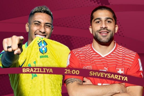 ЖЧ-2022. Бразилия - Швейцария: Асосий таркиблар билан танишинг