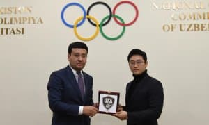 Умид Аҳмаджонов халқаро форум доирасида юртимизга ташриф буюрган Пан Ги Мун бошчилигидаги делегация вакиллари билан учрашди