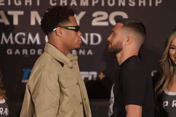 Василий Ломаченко ва Девин Хейни жангдан аввал илк бора тўқнаш келишди (Видео)