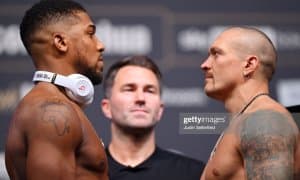 Энтони Жошуа Александр Усикдан 8 кг оғир тош босди (видео)