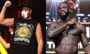 Фьюри - Уайлдер: вазн ўлчаш маросимидан фотогалереяни томоша қилинг