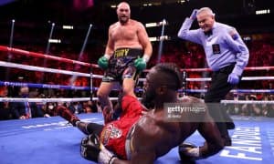 Тайсон Фьюри ва Деонтай Уайлдер жанги муддатидан олдин якунига етди (видео) 