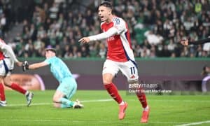 ЕЧЛ. "Арсенал" "Спортинг" дарвозасига 5 та гол урди (Видеошарҳ)