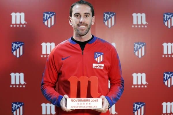 Диего Годин "Атлетико"нинг ўтган ойдаги энг яхши футболчиси деб топилди