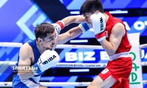 Ҳасанбой Дўсматовнинг қийинчилик билан қўлга киритга ғалабасидан фотогалерея