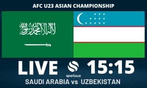 Саудия Арабистони - Ўзбекистон учрашувини ЖОНЛИ ЭФИРДА томоша қилинг