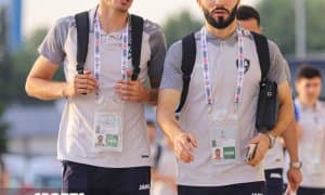 "CAFA Nation's Cup". Ўзбекистон - Уммон: Жамоалар стадионга етиб келди (фотогалерея)