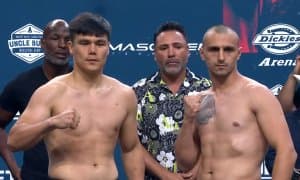 Бектемир Мелиқўзиев ва Сладан Янянин жанг олдидан тарозидан ўтди (видео)