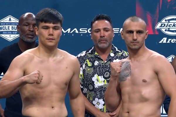 Бектемир Мелиқўзиев ва Сладан Янянин жанг олдидан тарозидан ўтди (видео)