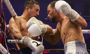 Фазлиддин Ғоибназаров тўлиқ 10 раунд давом этган жангда ғалаба қозонди (ФОТОГАЛЕРЕЯ)