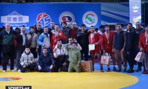 Самбо. Ўзбекистон чемпионатининг иккинчи куни тақдирлаш маросими суратларда