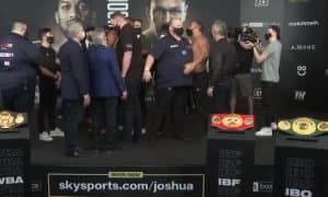 Энтони Жошуа ҳамда Кубрат Пулев қанча тош босди ёхуд уларнинг жангдан аввалги сўнги тадбири қандай якунланди?(Видео)