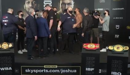 Энтони Жошуа ҳамда Кубрат Пулев қанча тош босди ёхуд уларнинг жангдан аввалги сўнги тадбири қандай якунланди?(Видео)