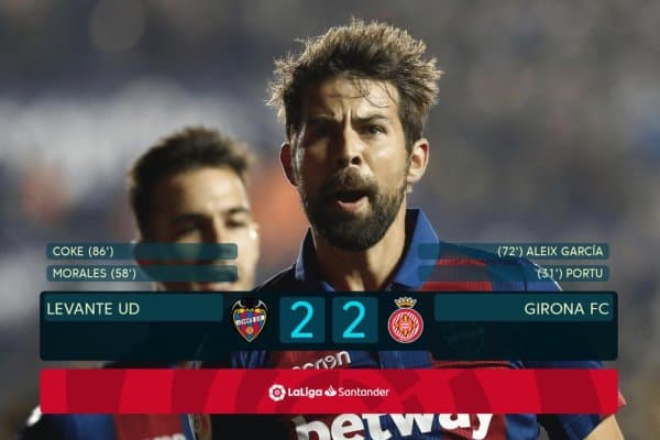 "Леванте" - "Жирона"  2:2 (видео)