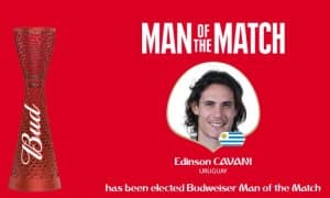 Кавани Уругвай - Португалия баҳсининг энг яхши футболчиси деб топилди