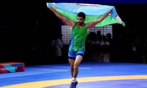 Осиё ўйинлари. Ўзбекистонлик эркин курашчилар умумжамоа ҳисобида иккинчи бўлишди