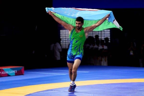 Осиё ўйинлари. Ўзбекистонлик эркин курашчилар умумжамоа ҳисобида иккинчи бўлишди