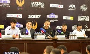 "Muradov Professional League". Супер жанглар олдидан матбуот анжумани ўтказилди (фотогалерея)