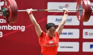 Осиё ўйинлари. Оғир атлетика. Омадой Отақўзиева ҳисобимизга навбатдаги кумуш медални қўшиб қўйди