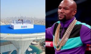 Ана холос! Флойд Мейвезер "Бурж Ал Араб" биноси юқорисида жанг ўтказади, унинг рақиби енгилмас профессионал боксчи