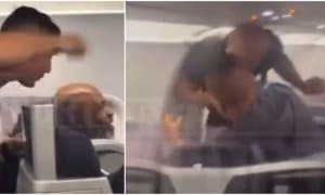 Майк Тайсон самолёт бортида йўловчи билан мушлашиб кетди (видео) 