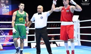 Бокс бўйича ЖЧ. Фанат Қаҳрамонов австралиялик рақибидан устун келди