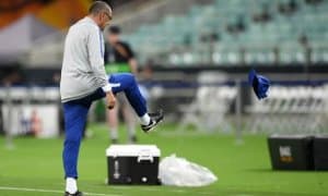 Давид Луиз ва Игуаин машғулот пайтида Саррининг жаҳлини чиқаришди (видео)