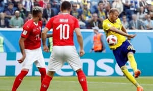 Швейцарияни енгган Швеция навбатдаги чорак финалчига айланди (видео)