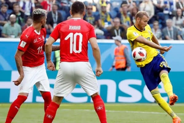 Швейцарияни енгган Швеция навбатдаги чорак финалчига айланди (видео)