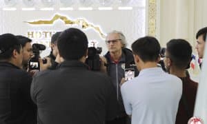 "Navruz Cup". Тожикистон терма жамоаси Наманганга етиб келди (видео)