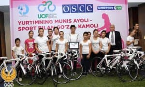 OSCE Ўзбекистон велосипед спорти федерациясига 40 та велосипед совға қилди